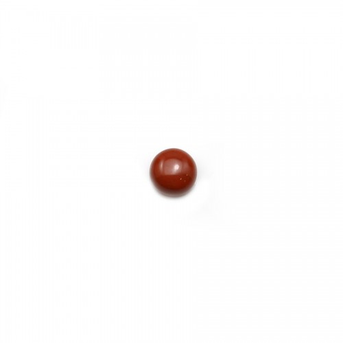 Diaspro rosso cabochon, forma rotonda, 4 mm x 4 pezzi