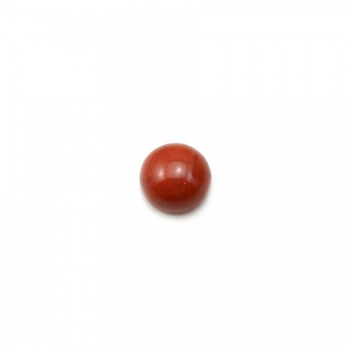 Cabochon de jaspe rouge, de forme ronde, 6mm x 4pcs