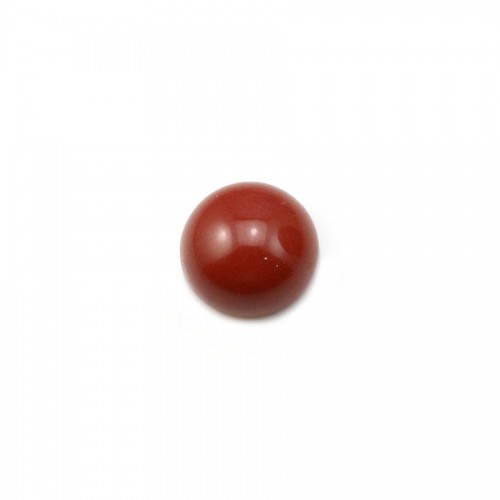Diaspro rosso cabochon, forma rotonda, 8 mm x 4 pezzi