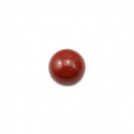 Cabochon de jaspe rouge, de forme ronde, 8mm x 4pcs