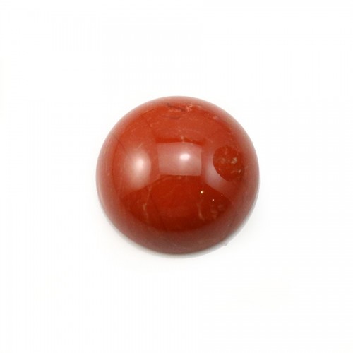 Red jasper cabochon, in round shape, 14mm x 2 pcs
