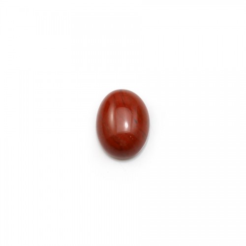 Cabochon jaspe vermelho, forma oval, 6 * 8mm x 4pcs