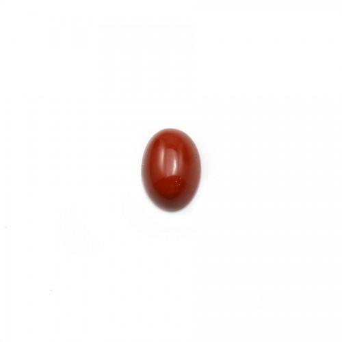 Cabochon jaspe vermelho, forma oval, 5 * 7mm x 4pcs