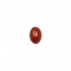 Cabujón de jaspe rojo, forma ovalada, 5 * 7mm x 4pcs