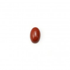 Cabujón de jaspe rojo, forma ovalada, 4 * 6mm x 4pcs