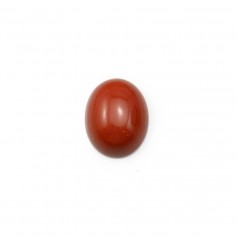 Cabochon jaspe vermelho, forma oval, 8 * 10mm x 4pcs
