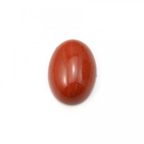 Cabochon de jaspe rouge, de forme ovale, 10 * 14mm x 4pcs