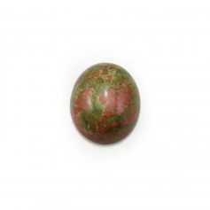 Unakite cabochon, in oval shaped, 10 * 12mm x 4 pcs