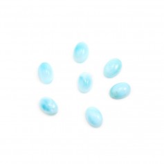 Larimar cabochon, in oval shape, 4.5x6.5mm x 1pc