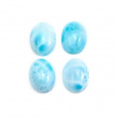 Larimar cabochon, in oval shape, 12x16.5mm x 1pc