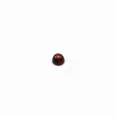 Roter Stieraugen-Cabochon, runde Form, 3mm x 4pcs