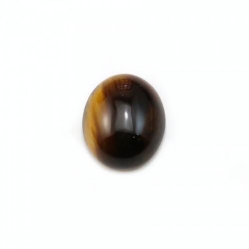Tiger eye cabochon, in oval shaped, 10 * 12mm x 4pcs