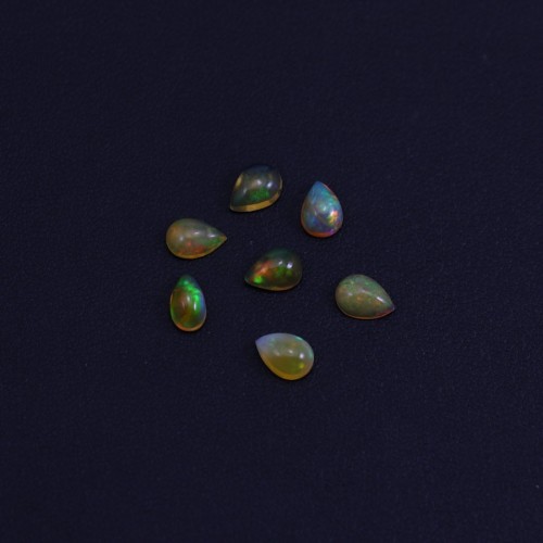 Cabochon opale ethiopian goutte 5x7mm x 1pc