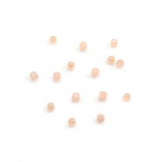 Cabochon of sunstone, in round shape, 2mm x 2pcs