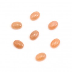 Cabochon of sunstone, in oval shape, 5x7mm x 2pcs