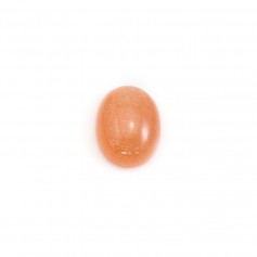 Sunstone cabochon, in oval shape, 7x9mm x 1pc