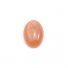 Sunstone cabochon, in oval shape, 10x14mm x 1pc