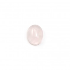 Cabochon of pink quartz , in oval shape, 7 * 9mm x 4 pcs