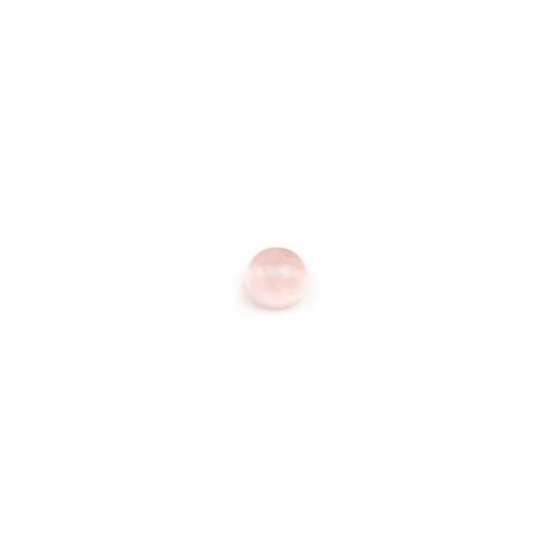 Cabochon de quartzo rosa, forma redonda, 2mm x 4pcs