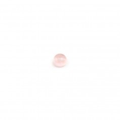 Cabochon of pink quartz, in round shape, 2mm x 4 pcs