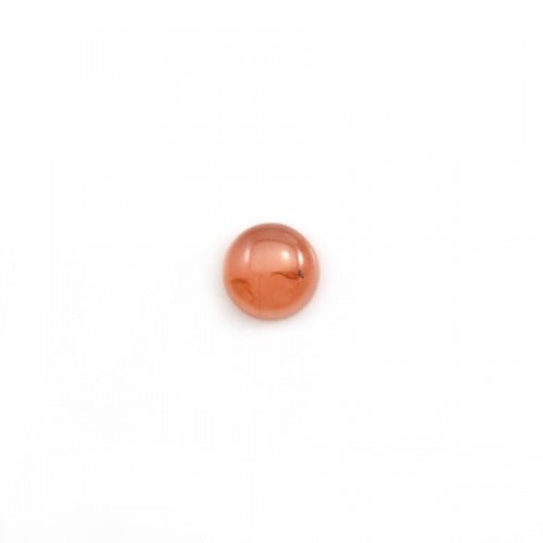Pink rhodochrosite cabochon, in round shape, in size of 5mm x 2pcs