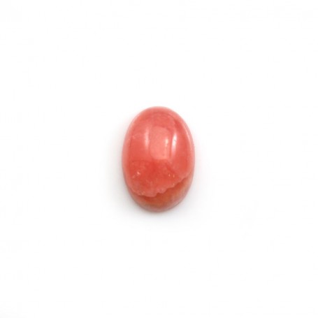 Pink rhodochrosite cabochon, in oval shape, in size of 7x12mm x 1pc