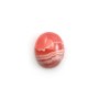 Pink rhodochrosite cabochon, in oval shape, in size of 9x11mm x 1pc