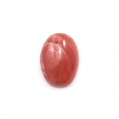 Pink rhodochrosite cabochon, in oval shape, in size of 10x14mm x 1pc