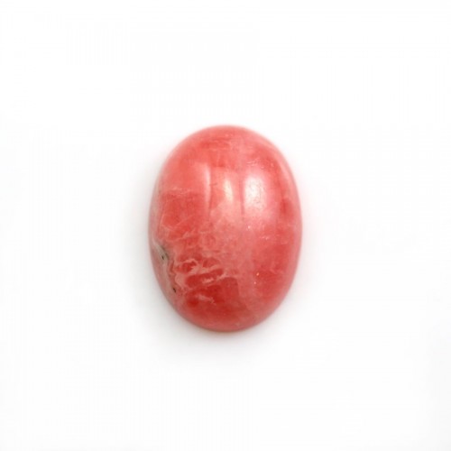 Pink rhodochrosite cabochon, in oval shape, in size of 12x15mm x 1pc