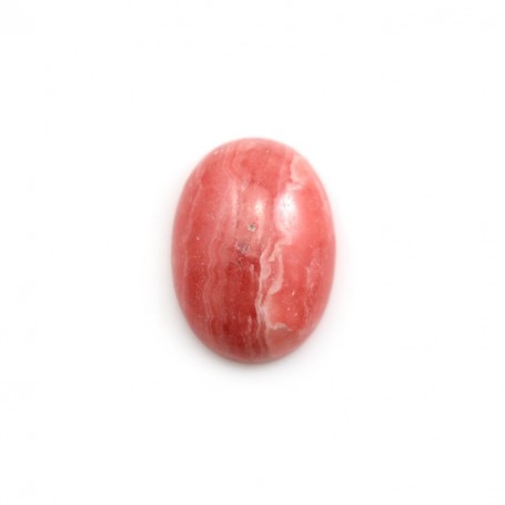 Cabochon de rhodochrosite rose, de forme ovale, et de taille 14x19mm x 1pc