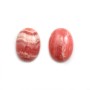 Pink rhodochrosite cabochon, in oval shape, in size of 14x19mm x 1pc
