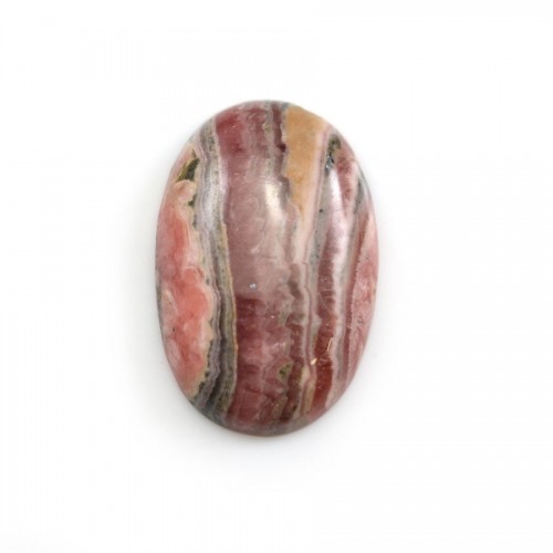 Pink rhodochrosite cabochon, in oval shape, in size of 18*27mm x 1pc