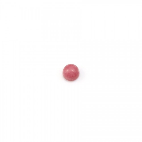 Cabujón de rodonita rosa, forma redonda, tamaño 3mm x 6pcs