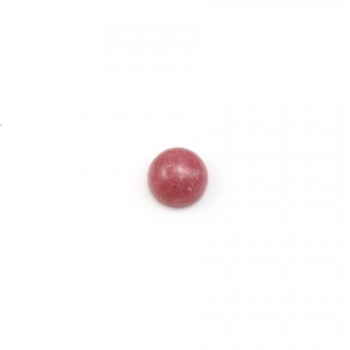 Rodonite Cabochon rosa, forma redonda, tamanho 4mm x 6pcs