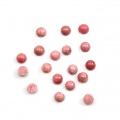 Rodonite rosa rotonda cabochon 6 mm x 2 pz