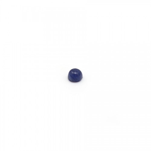 Cabochon de sodalite bleu, de forme ronde, 2mm x 4pcs