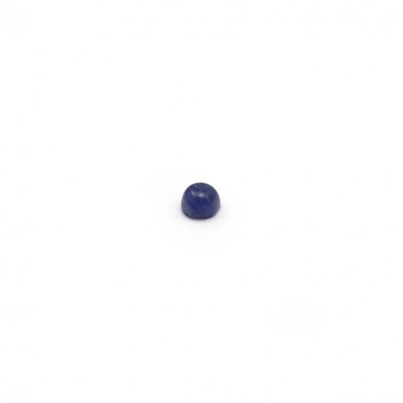 Cabochon of blue sodalite, in round shape, 2mm x 4pcs