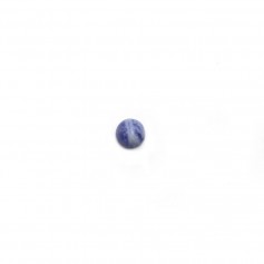 Blauer Sodalith-Cabochon, runde Form, 3mm x 5pcs