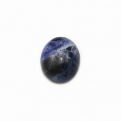 Cabochon of sodalite, in oval shaped, 10 * 12mm x 2pcs