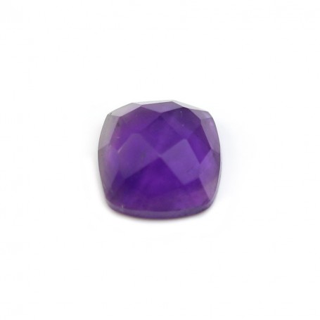 Amethyst cabochon squares faceted 10mm x 1pc