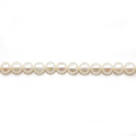 white Pearl culture round 4.5MM x 40cm