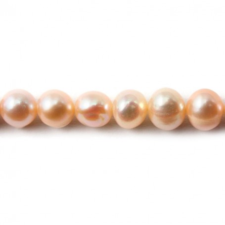 Mauve freshwater pearl 4-5mm x 40 cm