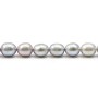 Freshwater cultured pearls, grey, olive, 6-7mm x 36cm