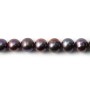 Perlas cultivadas de agua dulce, moradas, redondas, 7-8mm x 40cm