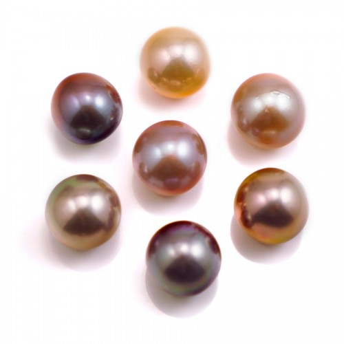 Perla cultivada de agua dulce, púrpura, redonda, 13-14mm x 1pc