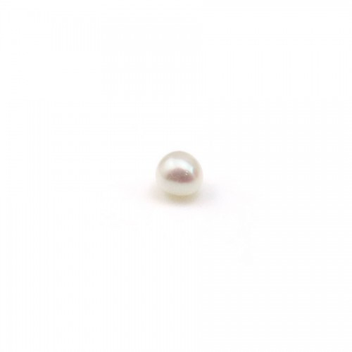 Perlas cultivadas de agua dulce, blancas, redondas, 1.5-1.8mm x 10pcs