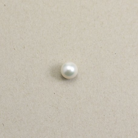 Perle de culture d'eau douce blanche ronde 12-12.5mm x 1pc