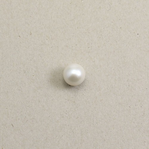 Perle de culture d'eau douce blanche ronde 13.5-14mm x 1pc