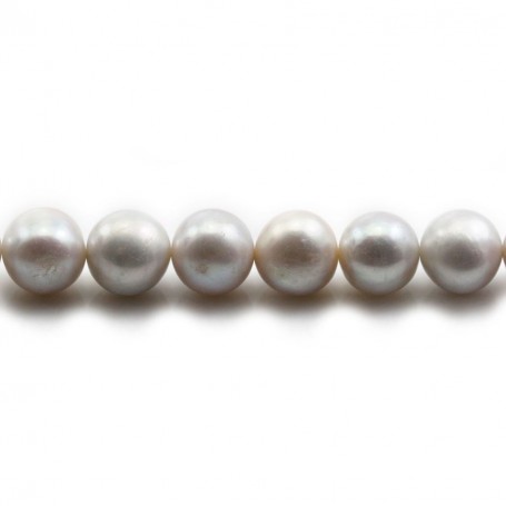 Freshwater cultured pearls white 7-8mm x 40cm