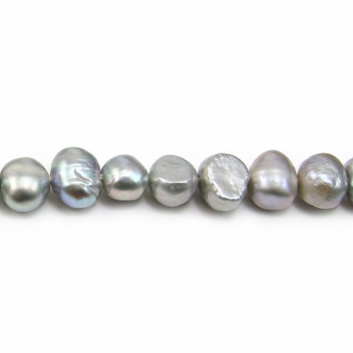 Grey freshwater pearl baroque 6-7mm x 40cm